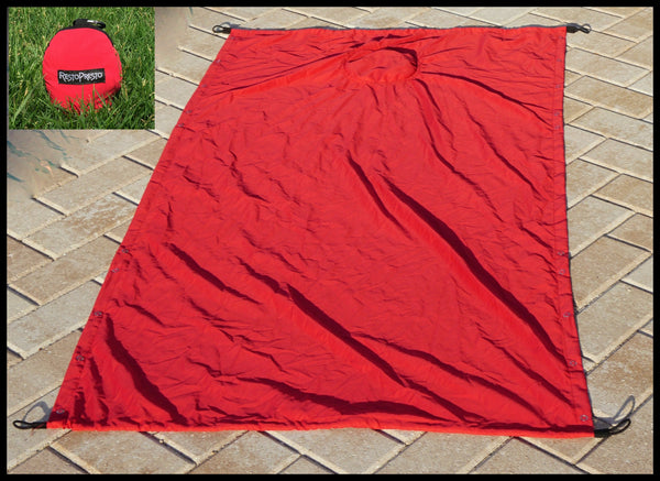 Football fans flipping over red RestoPresto compact wearable blankets!